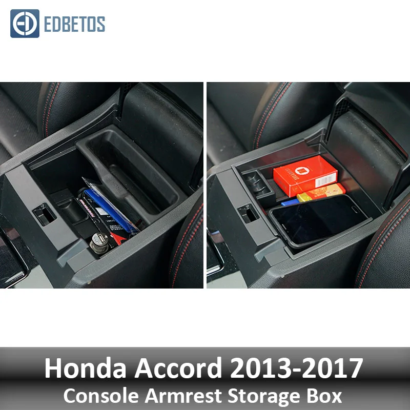 Подлокотник для хранения Коробка для Honda Accord 2013, органайзером и лоток подсветки перчаточного ящика бен укладка аксессуары для порядка