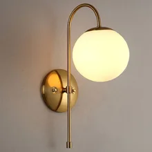 LukLoy Стеклянные Настенные Бра скандинавский минималистичный стеклянный настенный светильник для гостиной стеклянный, для спальни прикроватный настенный светильник Глобус Светильники