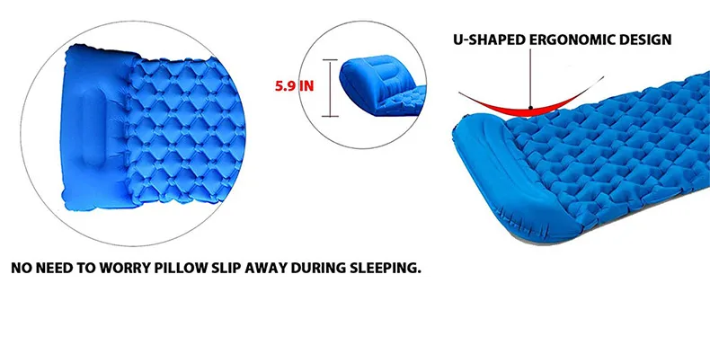 Inflatable Air Mattress Portable Camping Beach Picnic Mat Sleeping Sofa Pad TPU Outdoor Backpacking Hiking Inflatable Mattress