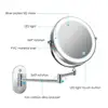 8 inch Bedroom or Bathroom Wall Mounted Makeup Mirror, 1X &10X Magnifying Double  Mirror, Touch Button Adjustable LED Light ► Photo 3/6