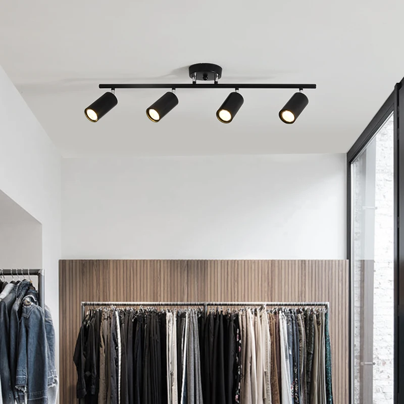 

LED Spotlight Surface Mounted Free Rotation Ceiling Mounted 2/4/6 Heads Lamp Famliy Store