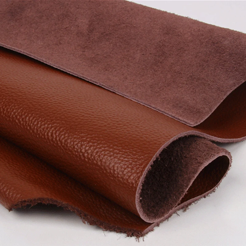 Vegetable Tanned Cowhide Leather Material Fabric Piece Genuine Leather Wallet Handbag Shoes DIY Leathercraft Accessories leather material leather fabric