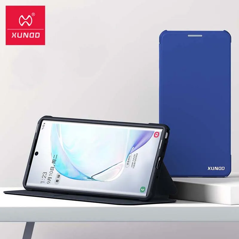 

For Samsung Galaxy Note 10 Case Xundd Luxury Shockproof PU Leather + TPU Flip Cover For Galaxy Note 10+ Capa Built-in Magnet