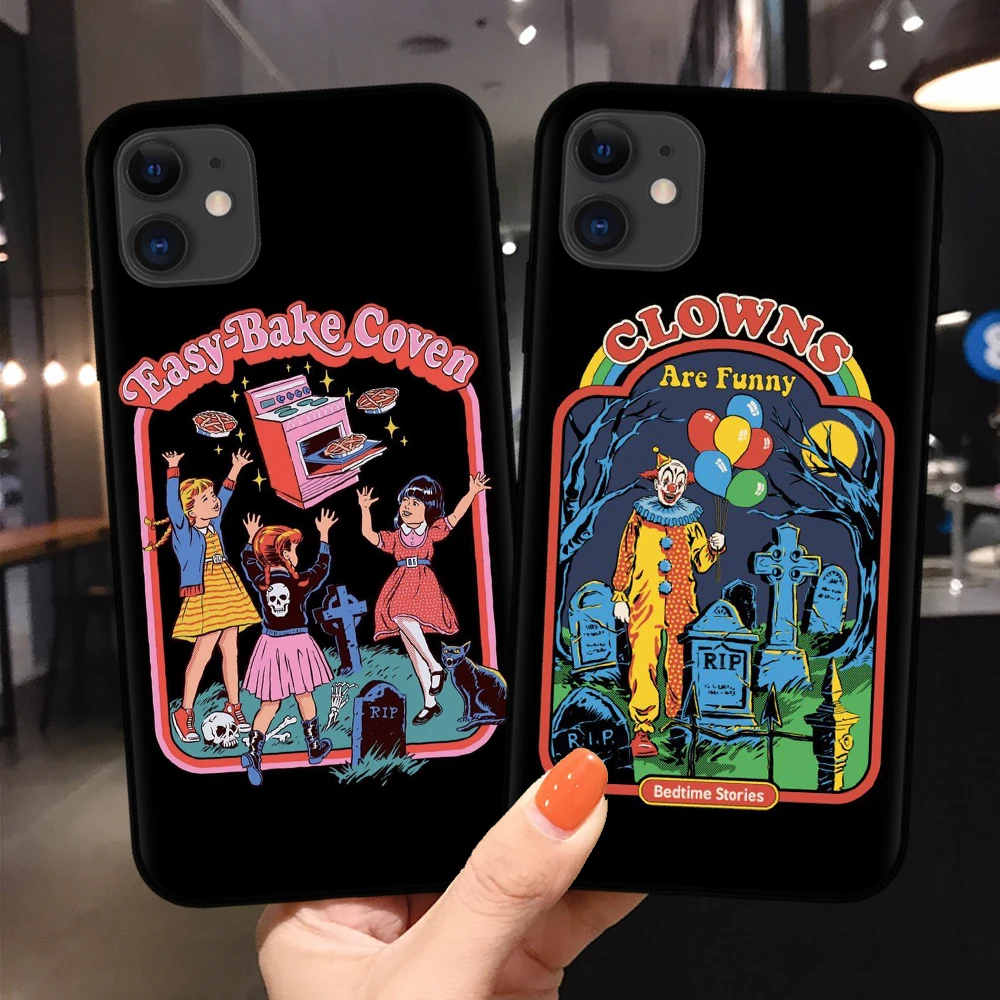 

Funny Halloween Let's Summon Demons Graphic Black silicone Phone Case Cover Shell For iPhone 11 Pro Max 2019 X 6 6s 7 8 Plus 5S