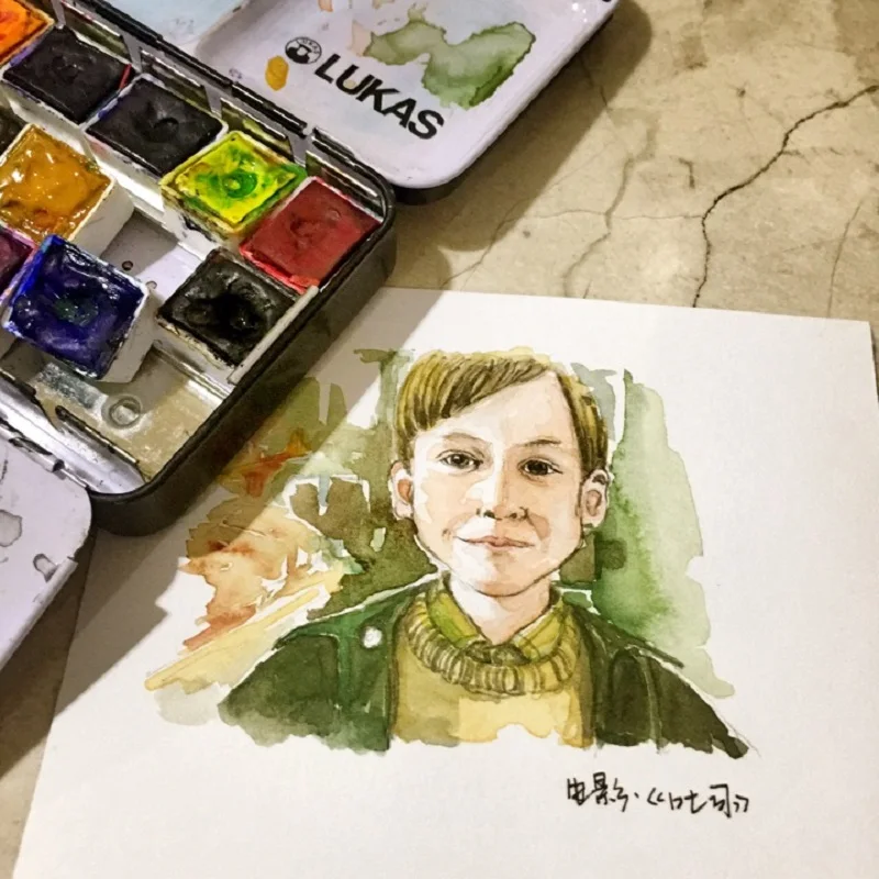 Germany imported LUKAS solid watercolor paint set 12 colors 24 colors professional student portable sketching set