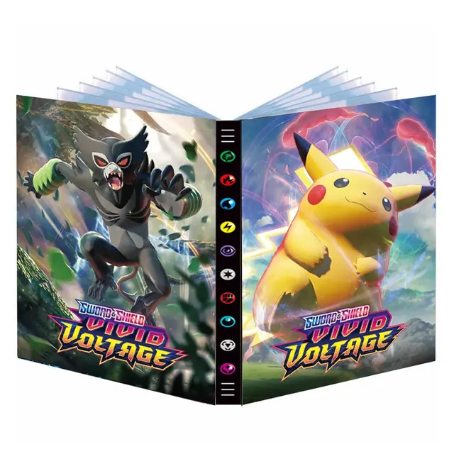 Pokemon 432 Card Album Book Anime Map Game Pokémon cards Cartoon 9 Pocket Collection Holder Binder Folder Top Toys Gift for Kid 2