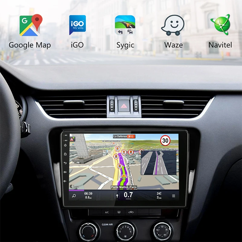 10," 2Din Android 8,1 для Volkswagen SKODA Octavia 3 A7- автомобильный Радио Мультимедиа Видео плеер навигация RDS головное устройство