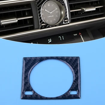

DWCX Black Carbon Fiber Center Console Dashboard Clock Frame Cover Trim Fit For Lexus IS250 IS300 IS350 2014 2015 2016 2017 2018