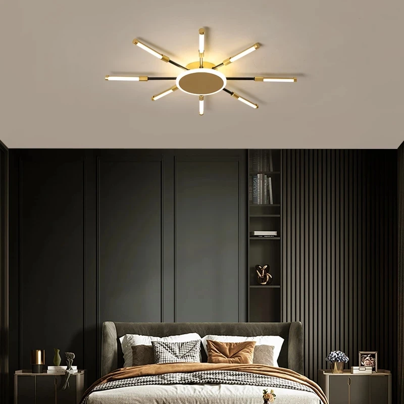 Modern Decorative Ceiling Lamp New Fireworks Led Chandelier Living Room Bedroom Home Decor Fashion Crystal Suspension Luminaire round chandelier