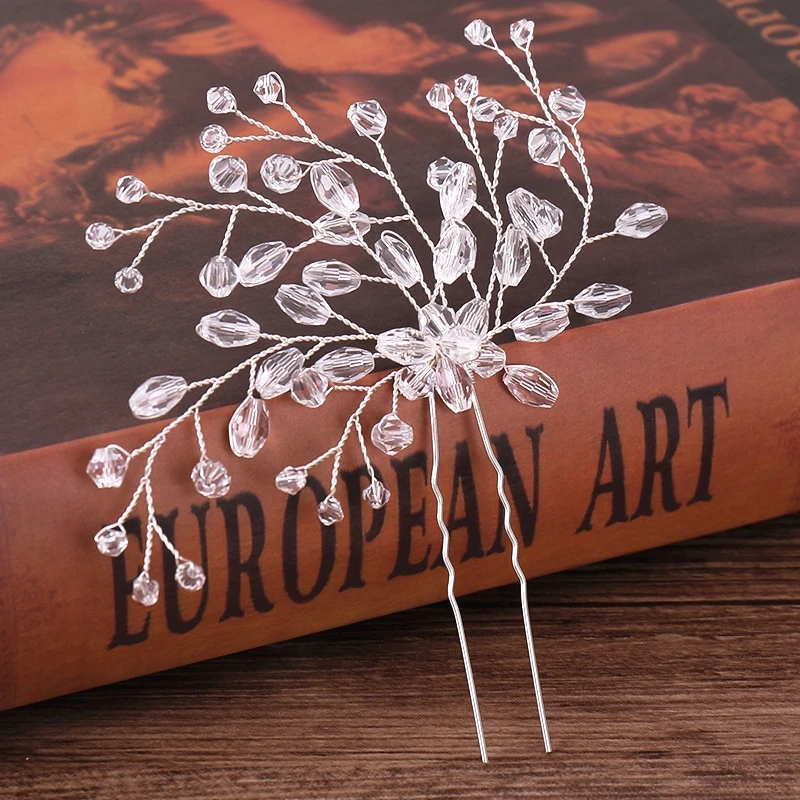 Bridal Hairpins Wedding Hair Accessories Tiara Pearl Rhinestone Flower Bridal Headpiece Wedding Hair Pins For Women Hair Jewelry Bridal Hairpins Wedding Hair Accessories Tiara Pearl Rhinestone Flower Bridal Headpiece Wedding Hair Pins For Women Hair Jewelry