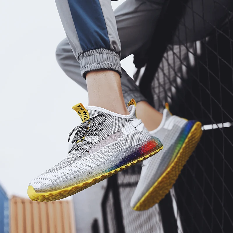 Мужская обувь для бега, 4D подошва с принтом, дышащие, на шнуровке, уличные кроссовки для тренировок, Zapatos, для ходьбы, для бега, городская спортивная обувь