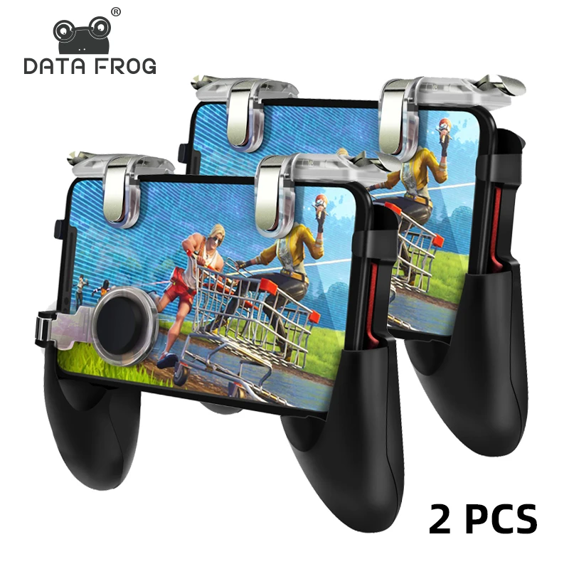 

Data Frog L1 R1 Triggers For PUBG Mobile Game Controller Gamepad Fire Button Joystick For iPhone Android Mobile Phone Game
