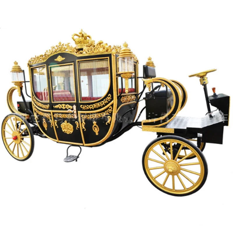 Luxury Horse Carriage Carts Royal Electric Vehicle New Style Wedding