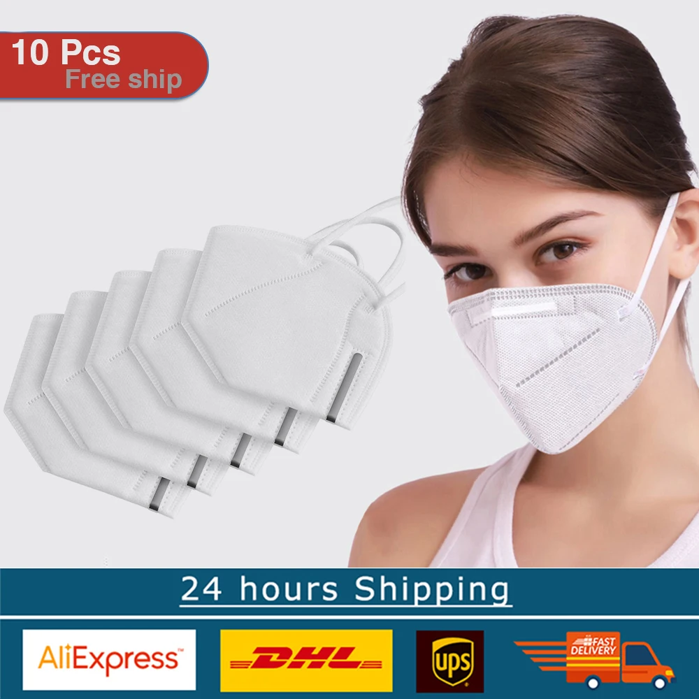 

10/20pcs KN95 Masks Dustproof one time Face Mask PM2.5 95% Filtration 3 Filter Protective N95 Adult use Mouth Mask