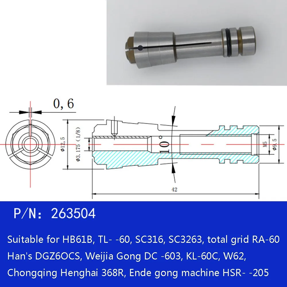 1PC New High Precision Spindle Chuck 3/4 Slots DGZ-60E TL60C