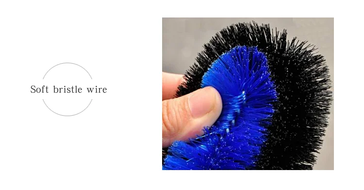 Car Wheel Cleaning Brush Tire Rim Scrub Brush with Anti-Slip Rubber Handle for Automobile and Motorcycle Wheel Tire Cleaner