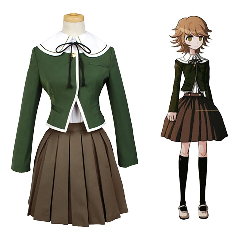 Школьная Униформа Fujisaki Chihiro из аниме данганронпа пальто рубашка платье наряд