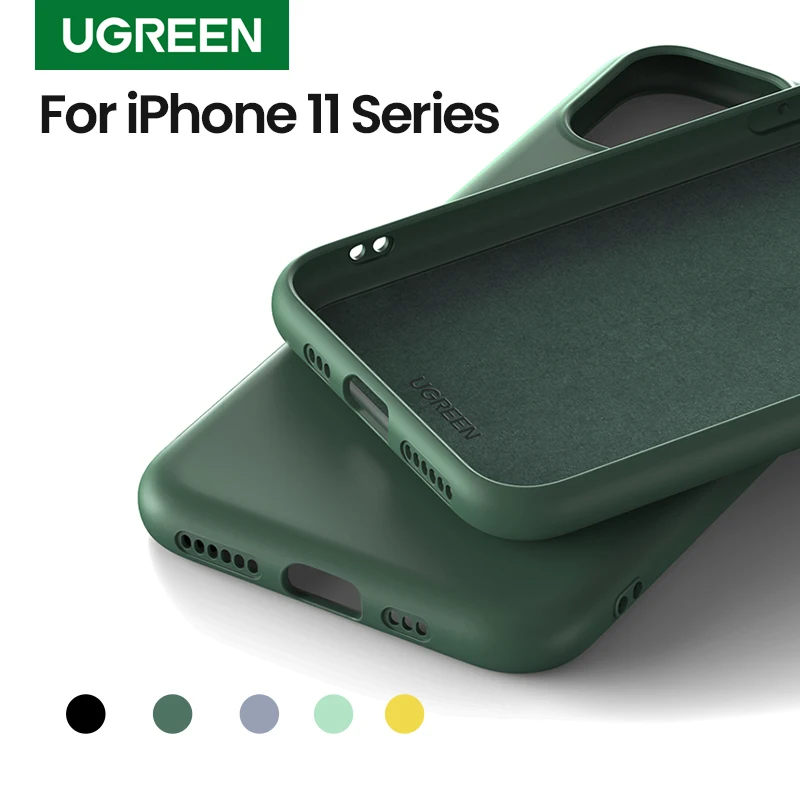 Ugreen для iPhone 11 чехол силиконовый чехол для телефона для iPhone 11 Pro Max чехол черный зеленый чехол для iPhone 11 чехол