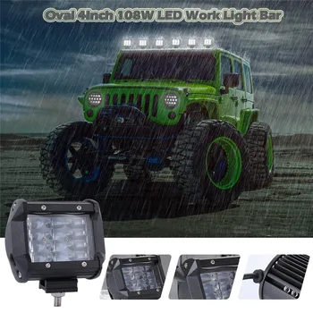 

Fog Lights Running Light Bulbs Lamps For Cars Oval 4Inch LED Work Light Bar Flood Spot Offroad Truck Fog Driving SUV Boat #Ger