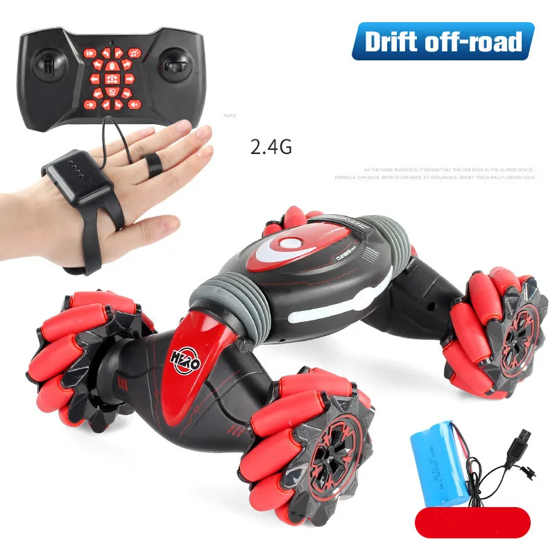 Cena Wykrywanie gestów Stunt zdalnie sterowanym samochodowym lekkim światłem dla dzieci muzyka skręcająca deformacja samochodu wspinaczka terenowa Model pojazdu