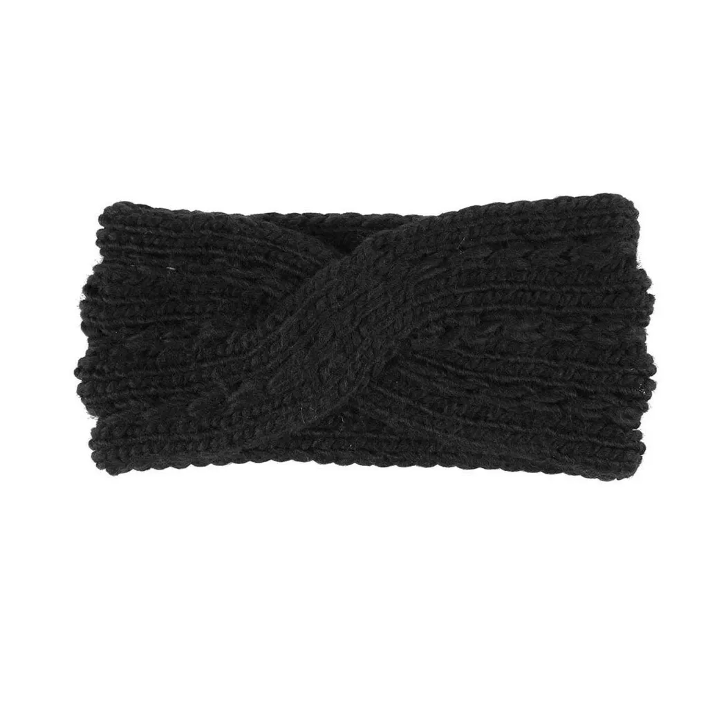 Fashion Women Girls Headbands Winter Cross Braided Headband Ear Warmer Head Wraps Hair Accessories For Women accesorios mujer