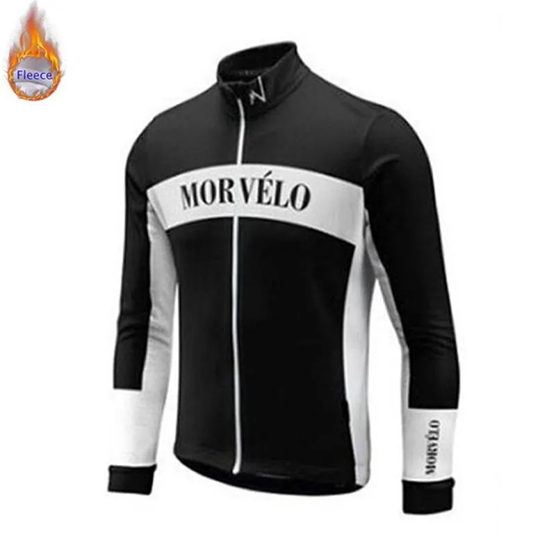 Morvelo зимний термальный флис Велоспорт Джерси мужские про команды с длинным рукавом набор MTB велосипедная одежда для велоспорта Ropa Ciclismo Hombre - Цвет: 18