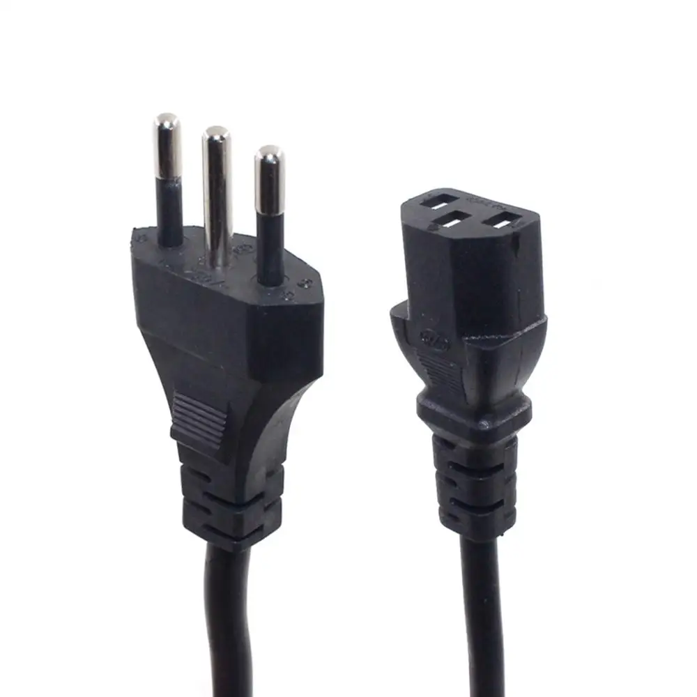 Italy Power Cable Italian 3 Pin Plug To Iec C13 Ac Power Extension Cord