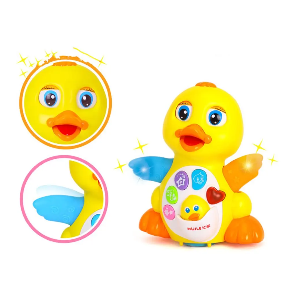 Игрушка 808 качели утка гусь Малыш Музыка электрическая игрушка головоломка будет бегать к танцам ревеня утка развивающие игрушки