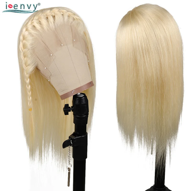 613 полный парик человеческих волос шнурка прямой Preplucked Бразильский Glueless медовый блонд полный парик шнурка для черных женщин 150 плотность Remy