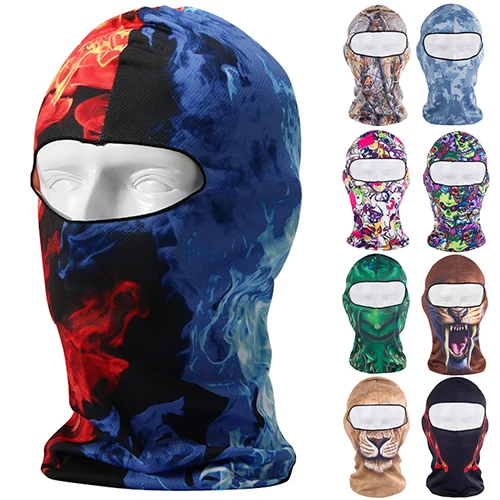 3D Print Outdoor Cycling Full Face Mask Warm Helmet Liner Ski Paintball Cycling Snowboard Biker Tactical Riding Face Shield Hood