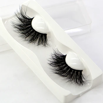 

NEW 25mm 100% handmade natural thick Eye lashes wispy makeup extention tools 3D mink hair volume soft false eyelashes