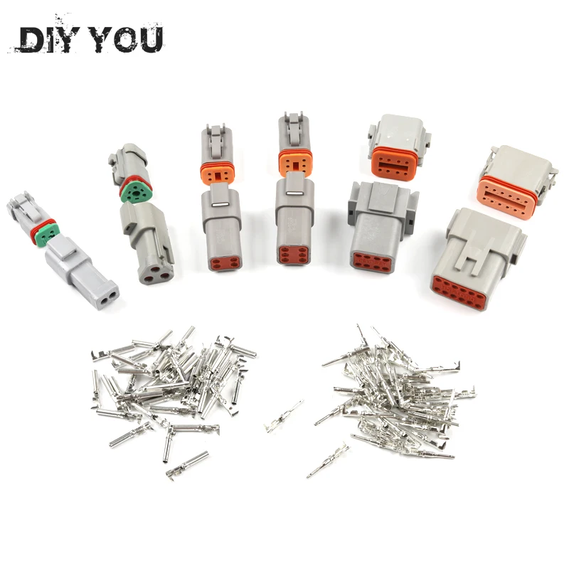 

1 sets DT TYPE Wire Connectors DT04-2S 2P 3P 4P 6P 8P 12P Auto Sealed waterproof electrical connector for car motor truck