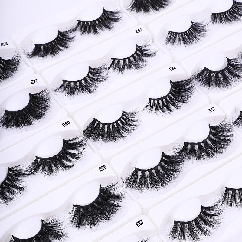 25mm Mink Eyelashes Wholesale 10-50 Pairs Fluffy Natural Hair False Messy 3d Bulk | Красота и здоровье