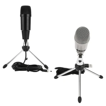 

C-330 USB Microphone Karaoke Microphone Plastic and Metal Capacitor Microphone Heart-shaped Pointing