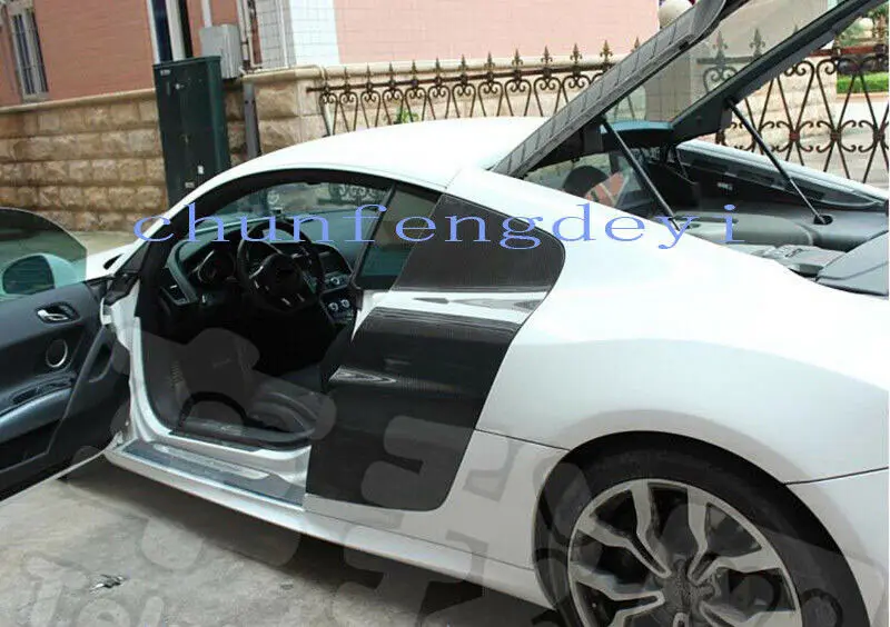 Подходит для AUDI R8 2008- настоящие Углеродные волокна боковые лезвия V10 стиль