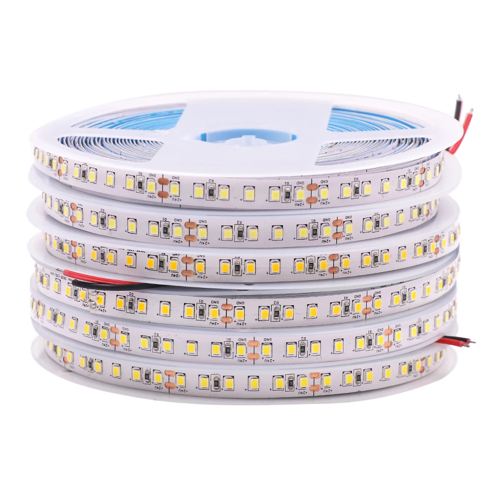 12V 24V Светодиодные ленты гибкий светильник SMD 2835 60/120/240/480 LED Водонепроницаемый светодиодный светильник полосы 5, 10 м, 15 м, 20 м супер яркая светодиодная лента