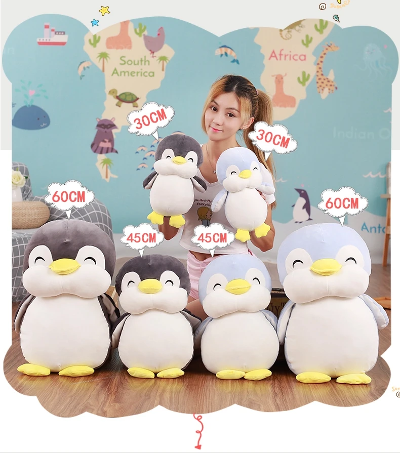 30/45 см Kawaii с рисунком пингвина из мультфильма животное милые малыши животные куклы игрушки для детей