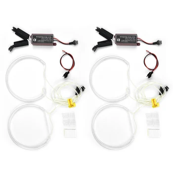 

Auto Angel Eye Ring 4Pcs White Halo Rings Heat resistant Replacement Parts