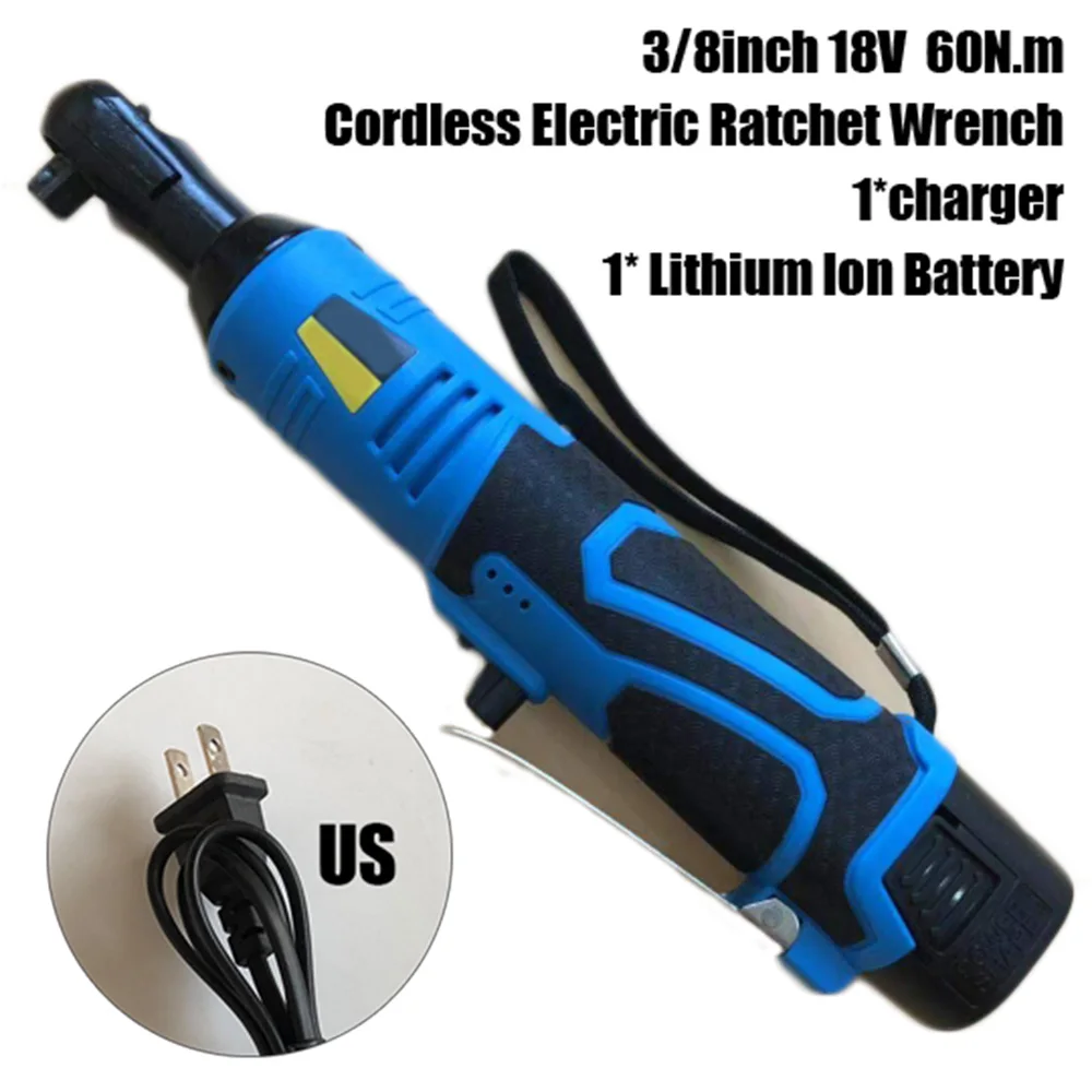 

3pcs/Set 3/8" Square Head Electric Cordless Wrench Battery Charger 230RPM Rotating Speed Power Tool Accessories