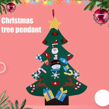 

Felt Christmas Tree Hanging Ornaments Snowman Handmade Puzzle for Kids Christmas Decorations Home Wall Decor DIY Gift Christmas