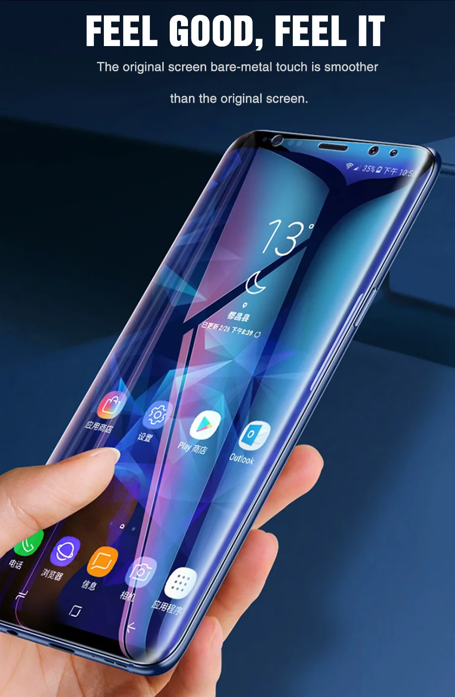 Защитная пленка для экрана для samsung galaxy S8 S9 S10 S10e Plus S6 S7 edge Гидрогелевая пленка A30 A50 Note 8 9 не стекло