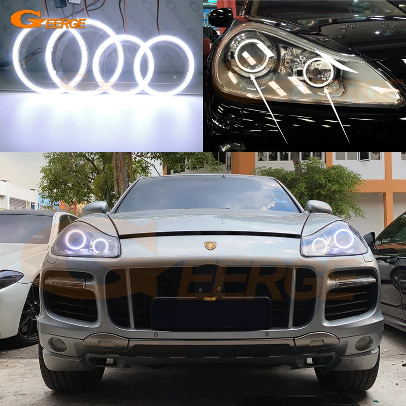 Ультраяркие светодиодные кольца angel eyes для Porsche Cayenne 957 9PA 2007 2008 2009 2010 | Автомобили и