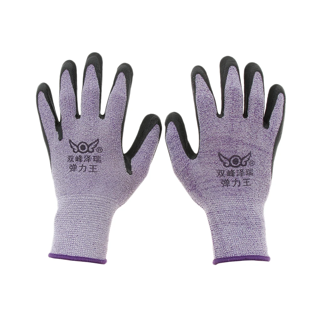Nylon Latex Anti-Slip Elastic Safety Work Protective Gloves, Excellent Grip