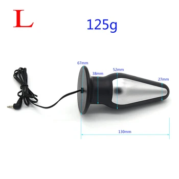 Electric Shock Pulse Anal Vaginal Plugs Masturbator Electro Stimulator Prostate Massage Big Butt Plug USB Charge Host Sex Toys 4