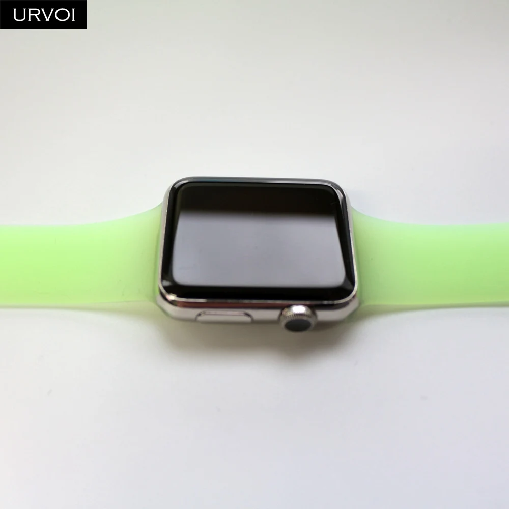 URVOI силиконовый ремешок для apple watch 4 3 2 1 ремешок для iwatch 40 мм 44 мм мягкий карамельный Желейный спортивный ремешок красочная Замена - Цвет ремешка: Light Green