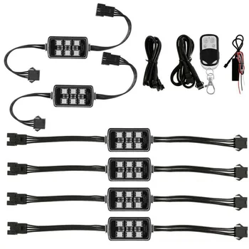 

6 pods LED Light Bar RGB 5050 Muliticolor Neon lamp Kit Set Remote control
