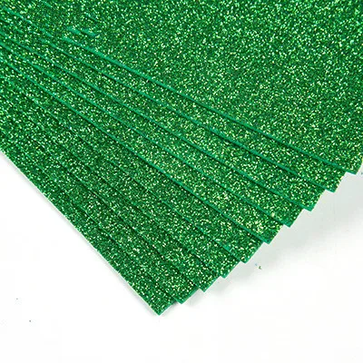 green not glue 10 шт. A4 цветная EVA губчатая бумага для пыли DIY ручной работы Скрапбукинг Ремесло флэш-пенная бумага блестящая ручная художественная материалы Поставки - Цвет: green not glue