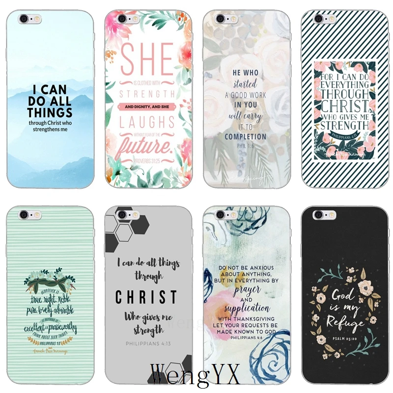 

Bible Verse Philippians Jesus Christian case For Xiaomi Mi 9 8 SE Pro A1 A2 Lite 6 6X 5 5s 5x note mix 2s max 2 3 TPU Soft cover