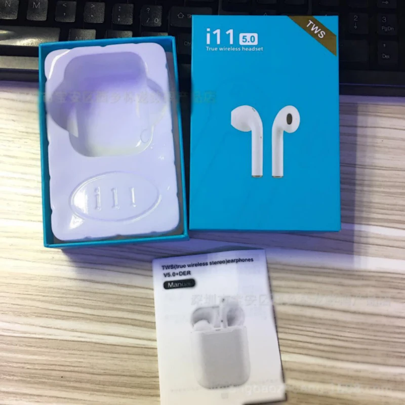 

For Apple Airpods i11 Tws Empty airpods Package Packing Box Case Protective delicate Skin Without Accessories retail box print