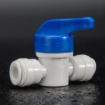 

Ball Valve 6mm 1/4" Tube OD Port Plastic Water System Loop Connector